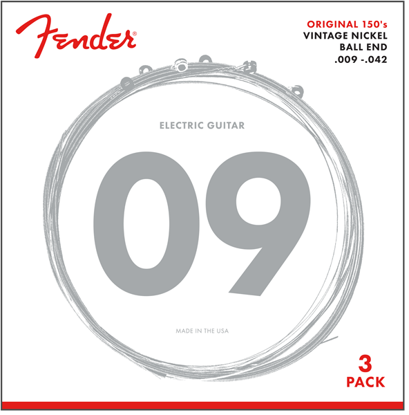 Fender Original 150 gitarrsträngar (.009-.042)