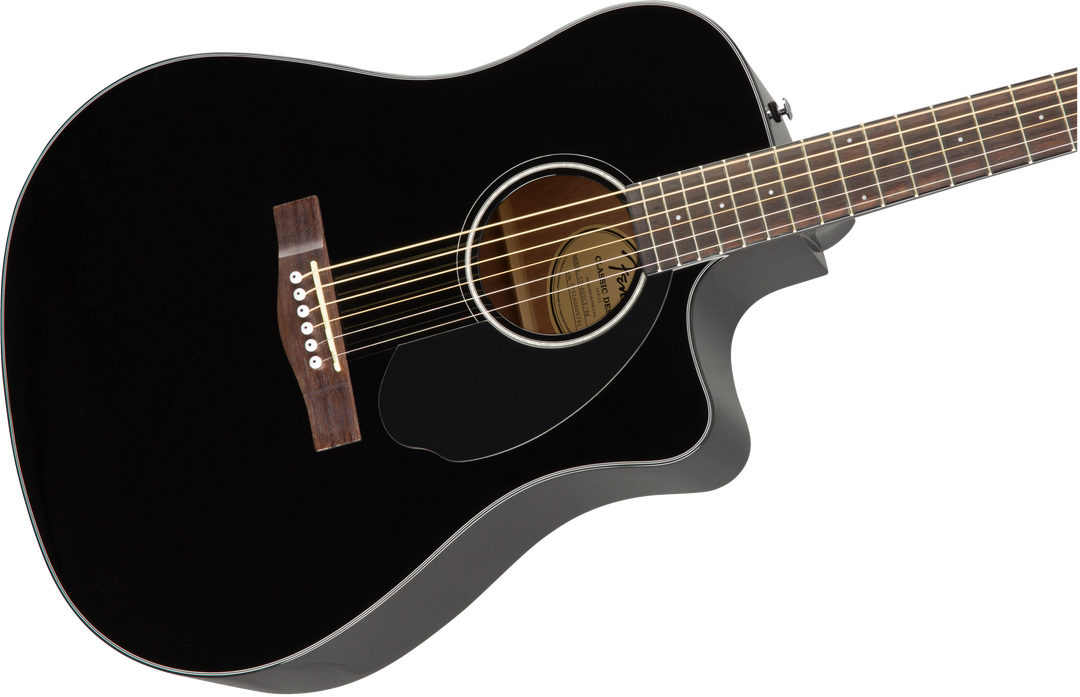 Fender CD-60SCE Dreadnought Western Guitar (svart)