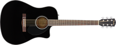 Fender CD-60SCE Dreadnought Western Guitar (svart)
