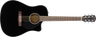 Fender CD-60SCE Dreadnought Western Guitar (svart)