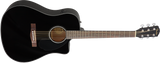 Fender CD-60SCE Dreadnought Western Guitar (svart)