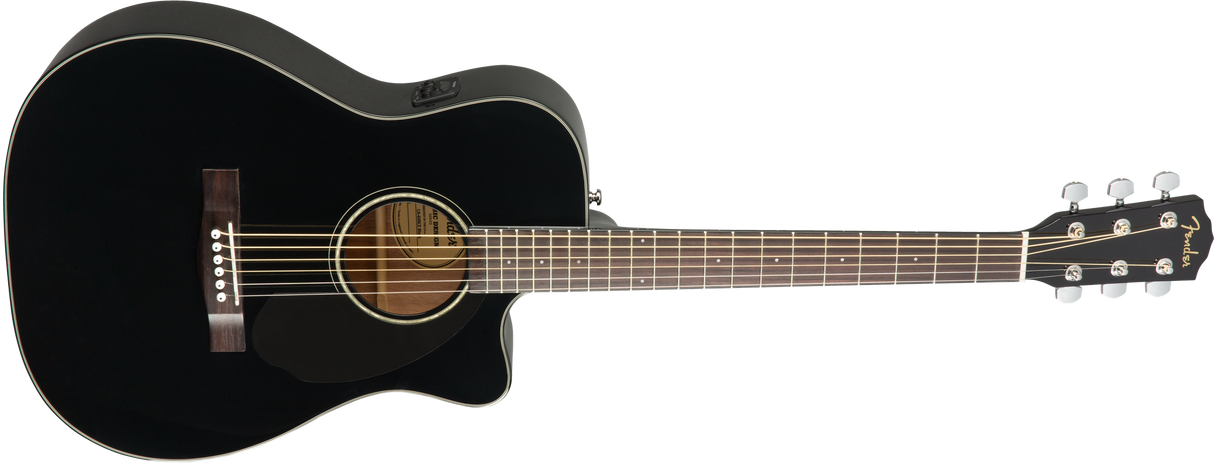 Fender CC-60SCE Concert Western Guitar (svart)