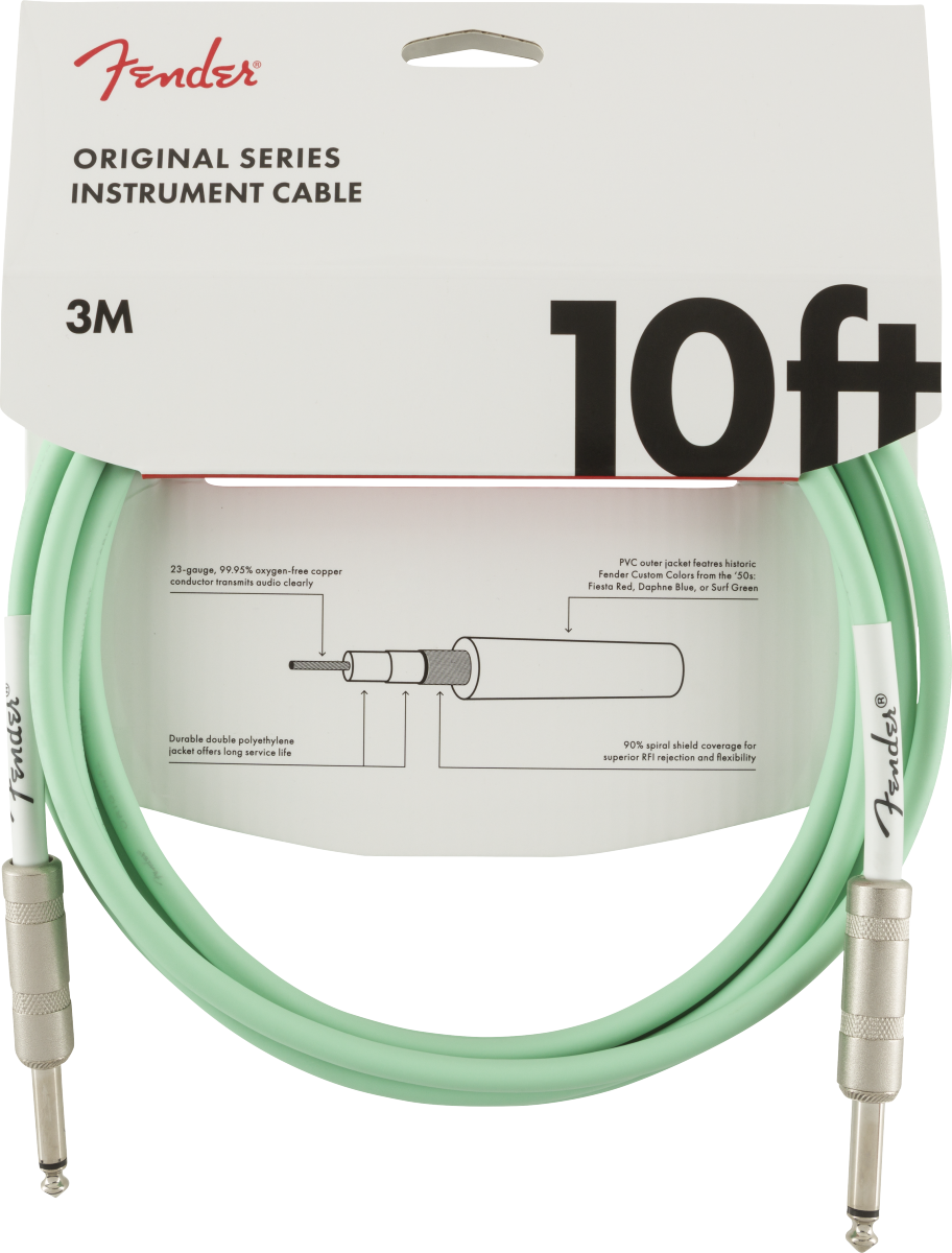 Fender original gitarrkabel ( Surf , Green )