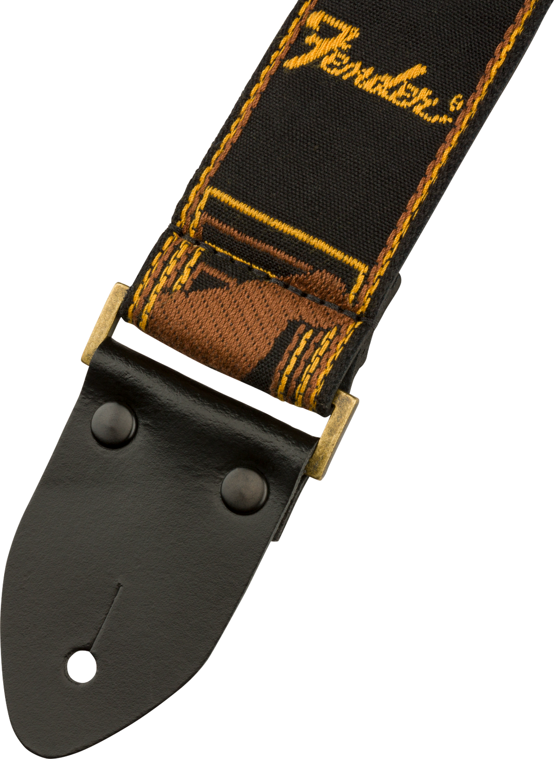 Fender Legacy Vintage Guitar Strap ( Black / Yellow /brun, 2")