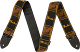 Fender Legacy Vintage Guitar Strap ( Black / Yellow /brun, 2")