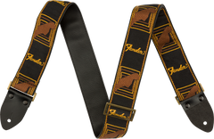 Fender Legacy Vintage Guitar Strap ( Black / Yellow /brun, 2")