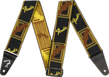 Fender Weightless Guitar Strap ( Black / Yellow /brun, 2")