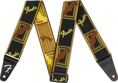 Fender Weightless Guitar Strap ( Black / Yellow /brun, 2")