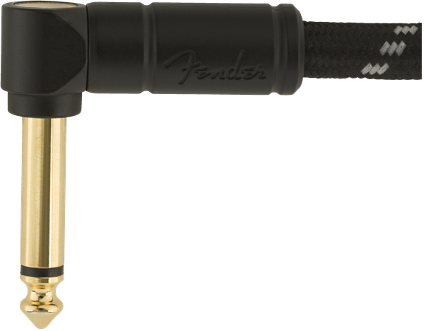 Fender Deluxe gitarrkabel vinkelplugg ( Black tweed, 4,5 m)