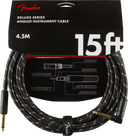 Fender Deluxe gitarrkabel vinkelplugg ( Black tweed, 4,5 m)