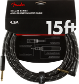 Fender Deluxe gitarrkabel vinkelplugg ( Black tweed, 4,5 m)