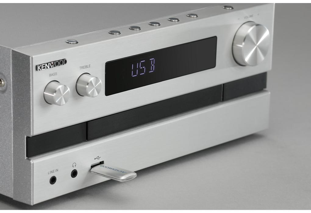 Kenwood M-918DAB - Minisystem med Bluetooth och DAB, Silver