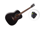 Yamaha F370 Western gitarr (svart + gratis tuner)