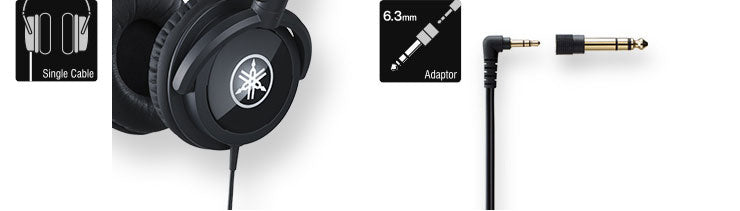 Yamaha HPH-100B On-Ear Studio-hörlurar (svarta)
