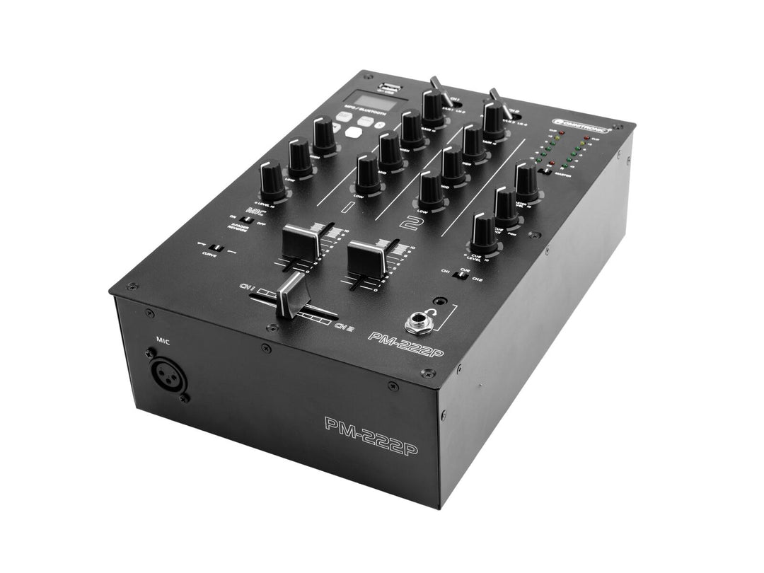 OMNITRONIC PM-222P 2-kanals DJ-mixer med spelare