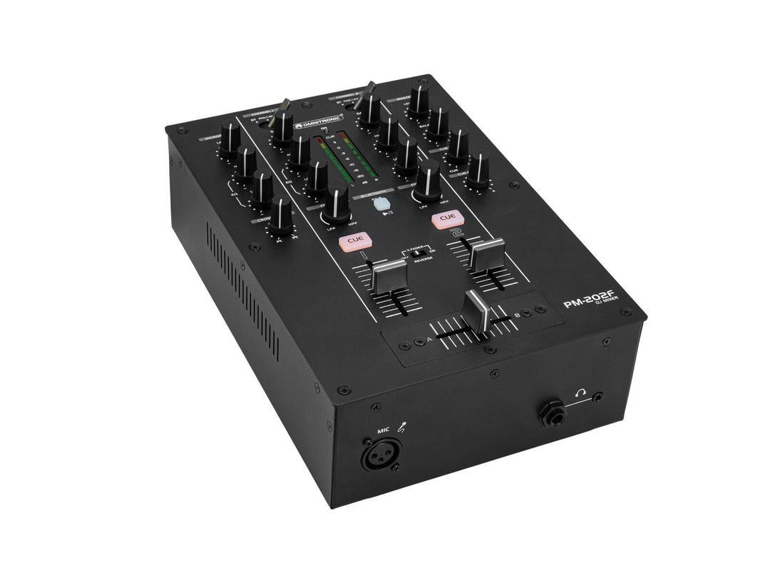 OMNITRONIC PM-202F 2-kanals DJ-mixer med Filter och Bluetooth