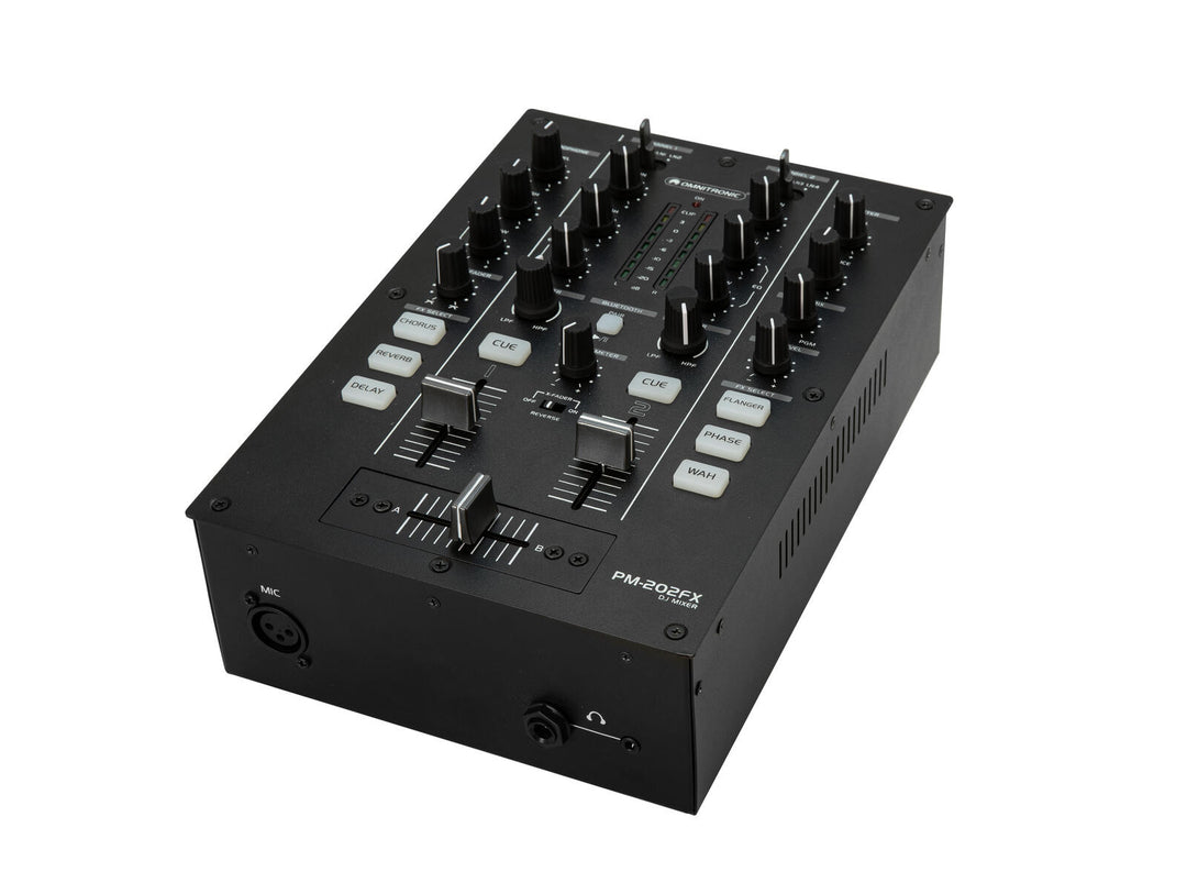 OMNITRONIC PM-202FX 2-Channel DJ Mixer med Filter, FX og Bluetooth