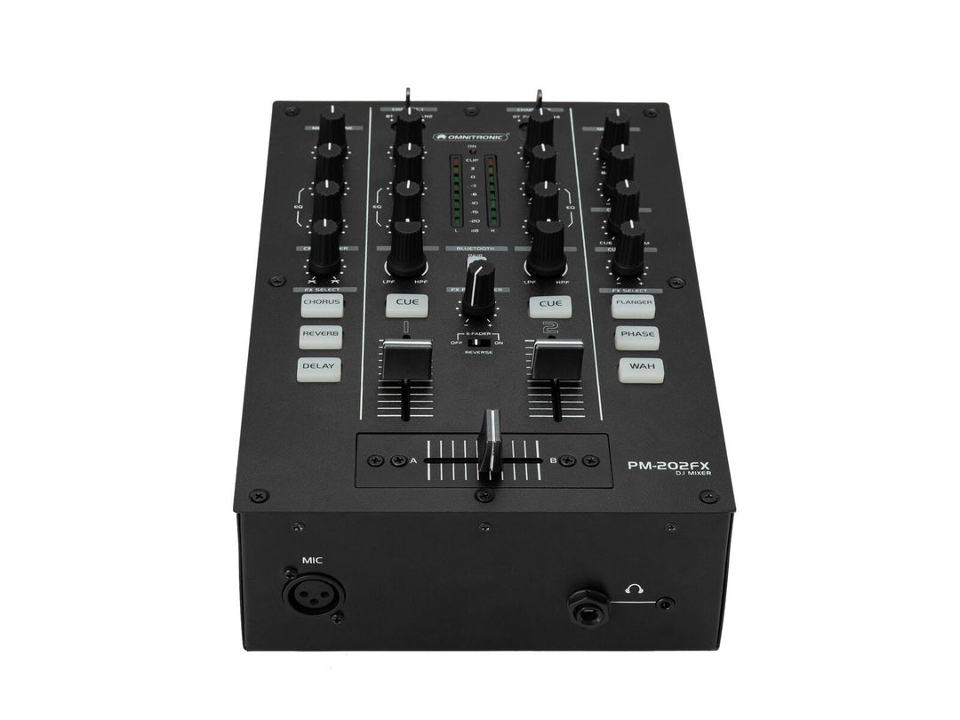 OMNITRONIC PM-202FX 2-Channel DJ Mixer med Filter, FX og Bluetooth