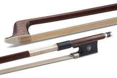 W. E. Dörfler violinbåge i pernambuco, åttkantig stav, silver