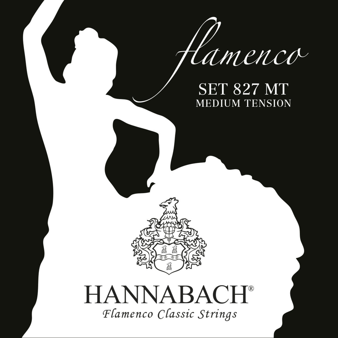 Hannabach strängar för klassisk Gitarrer Serie 827 Medel spänning Flamenco - Set medium (827MT)