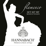 Hannabach strängar för klassisk Gitarrer Serie 827 Medel spänning Flamenco - Set medium (827MT)