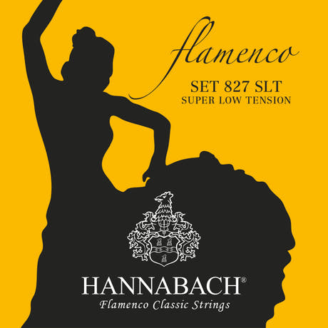 Hannabach strängar för klassisk Gitarrer Serie 827 Superlåg spänning Flamenco - Set superlåg (827SLT)