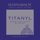 Hannabach-strängar för klassisk gitarr Serie 950 Medium/Hög spänning Titanyl – Set medium-hög (950MHT)
