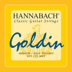 Hannabach Strängar för klassisk gitarr Serie 725 Medel/hög spänning Goldin - Set medelhög (725MHT)