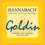 Hannabach Strängar för klassisk gitarr Serie 725 Medel/hög spänning Goldin - Set medelhög (725MHT)