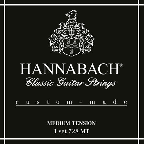 Hannabach strängar för klassisk gitarr serie 728 Medium Tension Custom Made - Set medium tension (728MT)