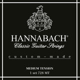 Hannabach strängar för klassisk gitarr serie 728 Medium Tension Custom Made - Set medium tension (728MT)