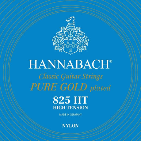 Hannabach strängar för klassisk gitarr Serie 825 High tension specialiserade guldpläterade - Set high (8257HT)