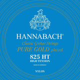 Hannabach strängar för klassisk gitarr Serie 825 High tension specialiserade guldpläterade - Set high (8257HT)