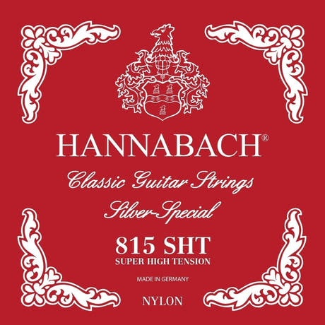 Hannabach strängar för klassiska Gitarrer Serie 815 Super High Tension Silver special - Set super hög (815SHT)