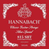 Hannabach strängar för klassiska Gitarrer Serie 815 Super High Tension Silver special - Set super hög (815SHT)