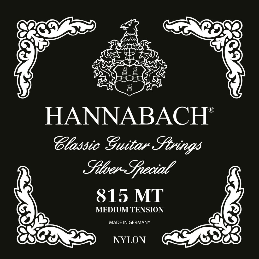Hannabach strängar för klassiska Gitarrer Serie 815 Medium tension Silver special - Set medium (815MT)