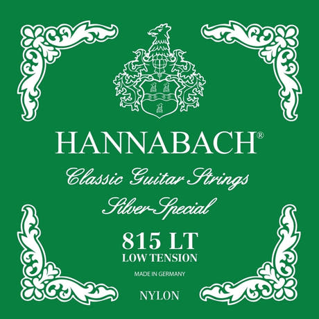 Hannabach strängar för klassiska Gitarrer Serie 815 Low tension Silver special - Set låg (815LT)