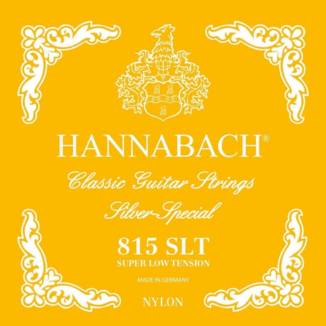 Hannabach strängar för klassiska Gitarrer Serie 815 Super Low Tension Silver special - Set super låg (815SLT)