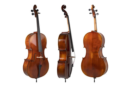 GEWA Cellos Allegro Antique - 4/4 (Spelklar inkl. väska, kolfiberstråke, Larsen Aurora-strängar, transportsäkrad)