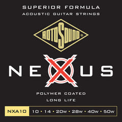 Rotosound strängar för akustisk Gitarrer Nexus Coated - Set Extra Light 10-50 (NXA10)