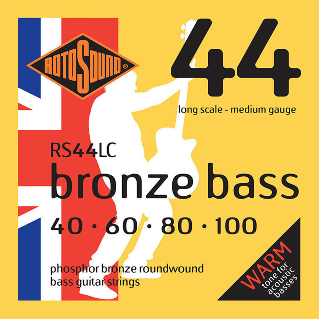 Rotosound strängar för akustisk bas Bronze Bass 44 - set 4-strängat Medium 40-100 (RS44LC)