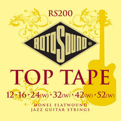 Rotosound Jazz Gitarrer-strängar Flatwound - set Flatwound 12-52 (RS200)