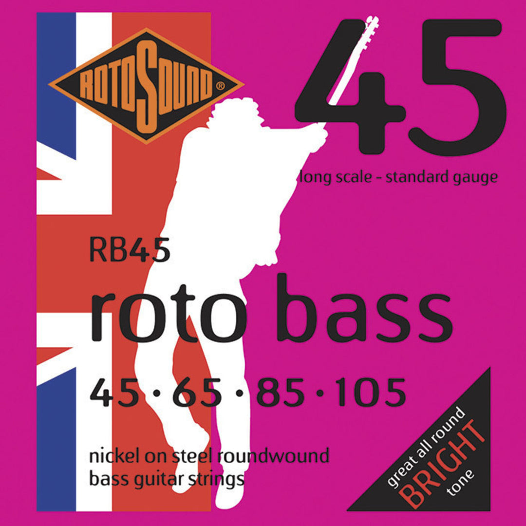 Rotosound E-bass-strängar Roto Bass - set 4-strängad Nickel Standard 45-105 (RB45)