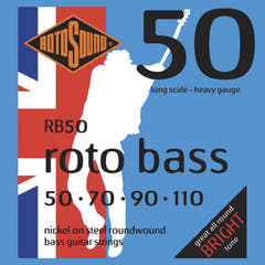 Rotosound E-bass-strängar Roto Bass - set 4-strängad Nickel Heavy 50-110 (RB50)