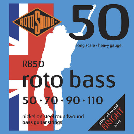 Rotosound E-bass-strängar Roto Bass - set 4-strängad Nickel Heavy 50-110 (RB50)