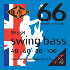 Rotosound elbassträngar Swing Bass 66 - set för 4-strängad Nickel Hybrid 40-100 (SM66N)