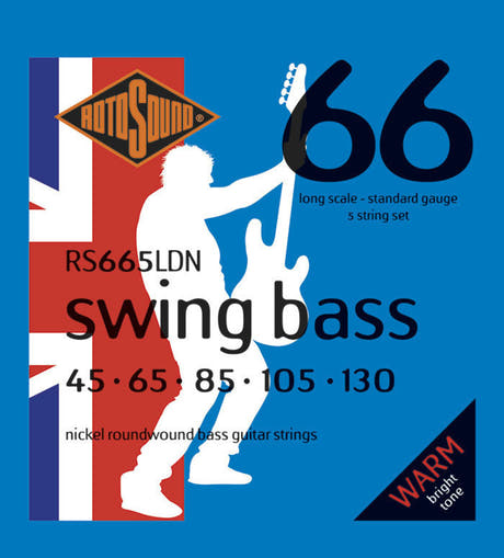 Rotosound Swing Bass 66 RS665LDN set för elbas, 5 strängar 45-130