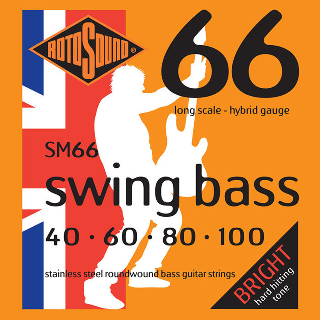 Rotosound elbassträngar Swing Bass 66 - set för 4-strängad Hybrid 40-100 (SM66)