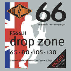 Rotosound elbassträngar Swing Bass 66 - set för 4-strängad DROP ZONE Custom 65-130 (RS66LH)
