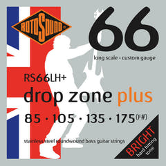 Rotosound elbassträngar Swing Bass 66 - set för 4-strängad DROP ZONE PLUS Custom 85-175 (RS66LH+)